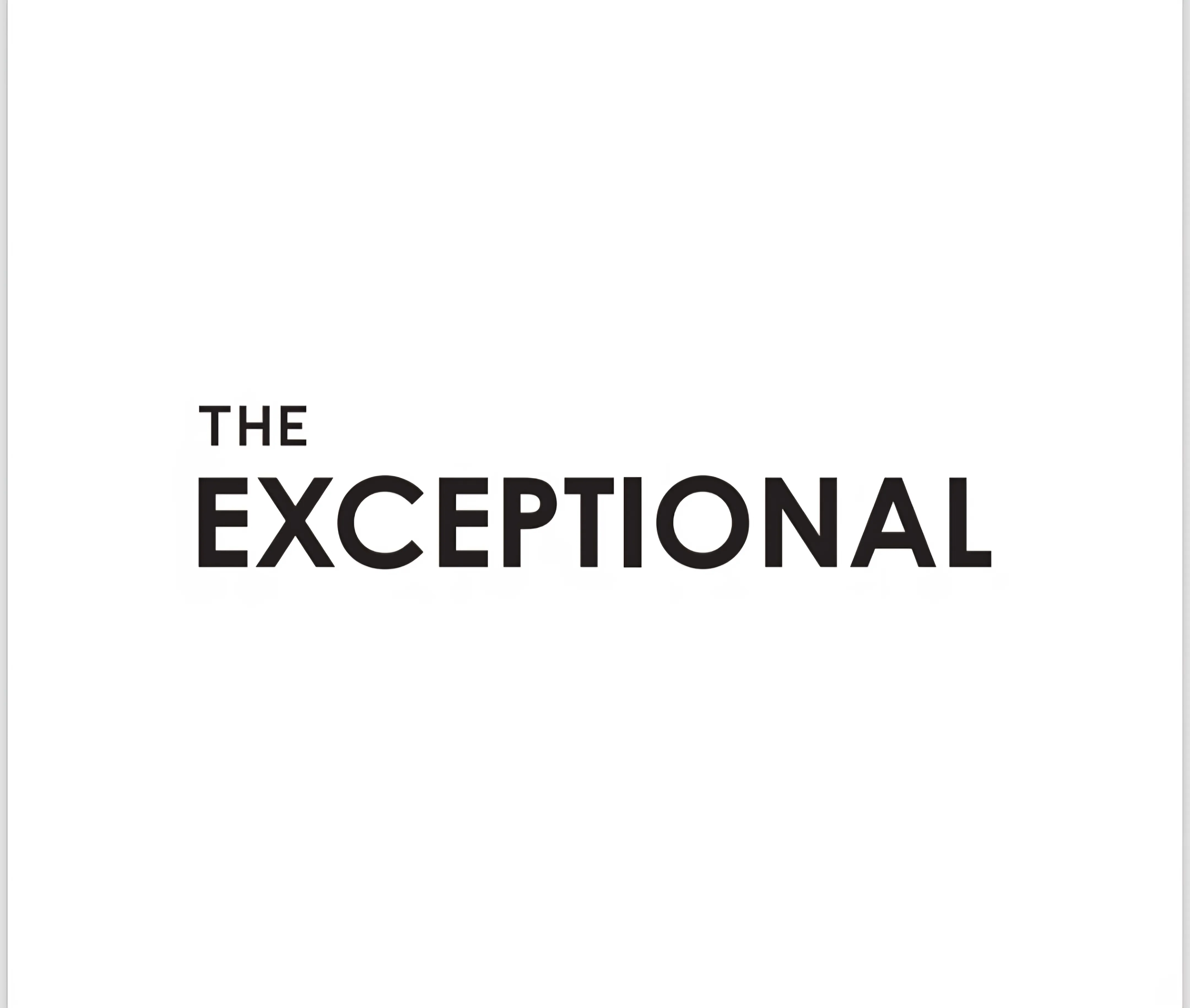 Imagen de The Exceptional