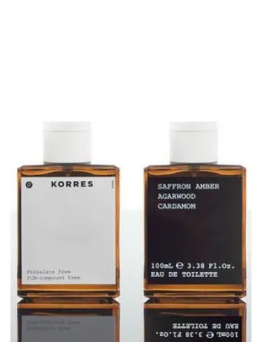 Perfume Saffron Amber Agarwood Cardamom de Korres