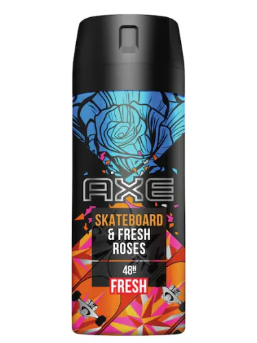 Perfume Skateboard & Fresh Roses de AXE