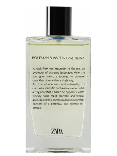 Perfume Bohemian Sunset In Barcelona de Zara